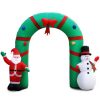 Jingle Jollys 2.8M Christmas Inflatable Giant Arch Way Santa Snowman Light Decor