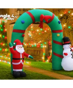 Jingle Jollys 2.8M Christmas Inflatable Giant Arch Way Santa Snowman Light Decor
