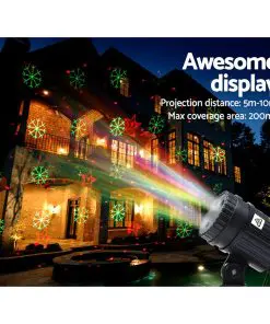 Jingle Jollys Moving LED Lights Laser Projector Landscape Lamp Christmas Decor