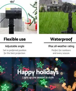 Jingle Jollys Moving LED Lights Laser Projector Landscape Lamp Christmas Decor