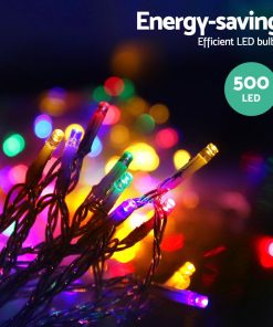 Jingle Jollys 500 Icicle Lights - Multi Colour
