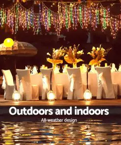 Jingle Jollys 500 Icicle Lights - Multi Colour