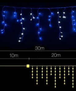 Jingle Jollys 800 LED Christmas Icicle Lights Blue