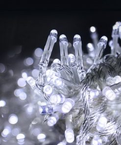 Jingle Jollys 800 LED Christmas Icicle Lights Cold White