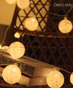 Jingle Jollys Christmas Snowflake Festoon String Lights 50LED Warm White