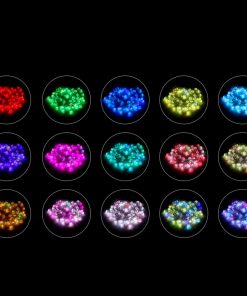 Jingle Jollys 12.5M Christmas Snowball String Lights - Multi Colour