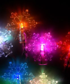 Jingle Jollys 20M Christmas Snowflake String Lights - Multi Colour