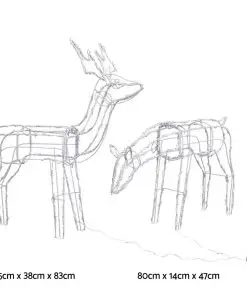 Jingle Jollys Christmas LED Motif Lights Rope Reindeer Waterproof Solar Powered