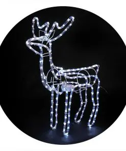 Jingle Jollys Christmas Reindeer LED Motif Lights Cold White