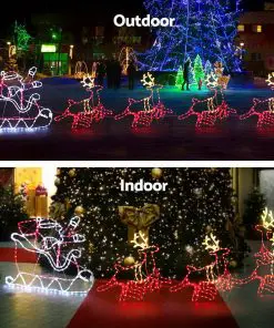 Jingle Jollys Christmas LED Motif Light Rope Santa Reindeer