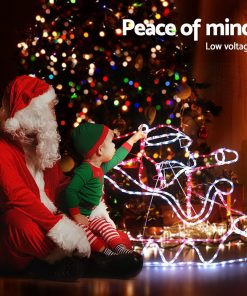 Jingle Jollys Christmas LED Motif Light Rope Santa Reindeer