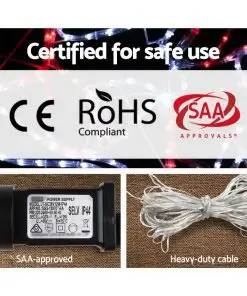 Jingle Jollys Christmas LED Motif Light Rope Santa Reindeer