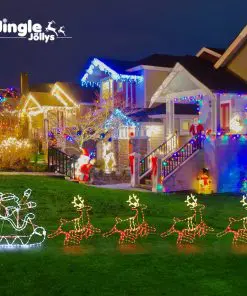 Jingle Jollys Christmas LED Motif Light Rope Santa Reindeer