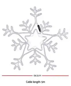 Jingle Jollys Christmas LED Motif Lights Rope Snowflake