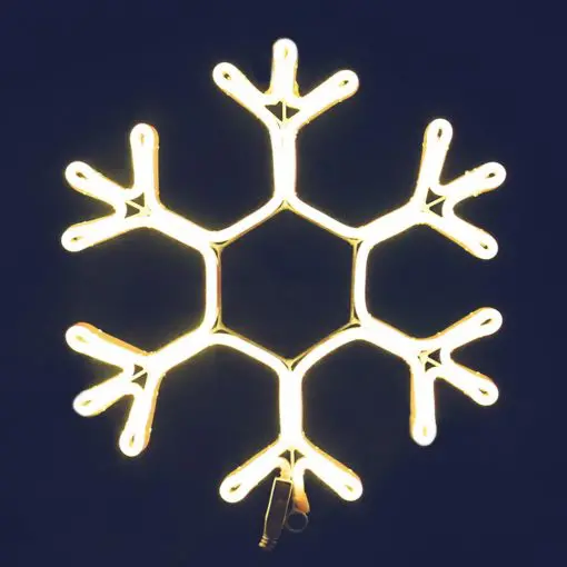 Jingle Jollys Christmas LED Motif Lights Rope Snowflake Warm White