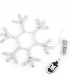 Jingle Jollys Christmas LED Motif Lights Rope Snowflake Warm White