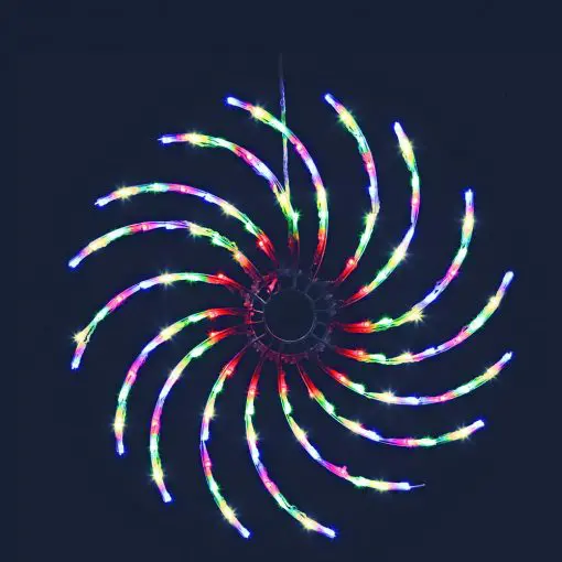 Jingle Jollys Christmas Lights Motif LED Spinner Light Waterproof Colourful