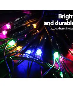 Jingle Jollys Christmas Lights Motif LED Star Net Waterproof Outdoor Colourful