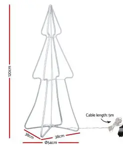 Jingle Jollys Christmas LED Motif Light 1.2M Tree Waterproof Colourful