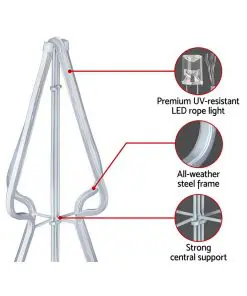 Jingle Jollys Christmas LED Motif Light 1.2M Tree Waterproof Colourful