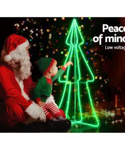 Jingle Jollys Christmas LED Motif Light 1.2M Tree Waterproof Colourful