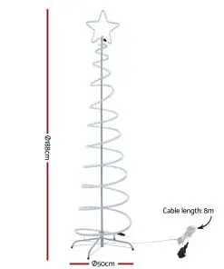 Jingle Jollys Christmas LED Motif Light 1.88M Tree Waterproof Colourful