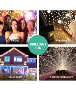 Jingle Jollys 4mx6m Christmas Net Mesh Lights 1000LED String Fairy Party Wedding