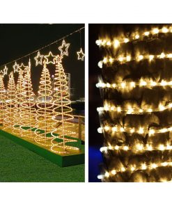 Jingle Jollys 50M Christmas Rope Lights 1200 LED Warm White