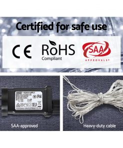 Jingle Jollys 50M Christmas Rope Lights 1200 LED Cold White