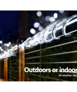 Jingle Jollys 50M Christmas Rope Lights 1200 LED Cold White