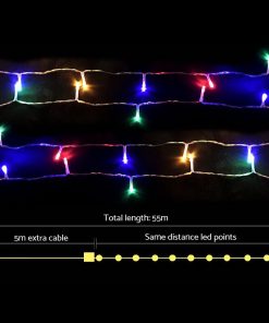 Jingle Jollys 50M Christmas String Lights 500LED Multi Colour
