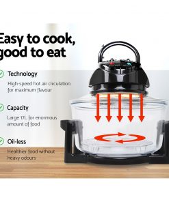 Devanti Electric Convection Oven Air Fryer- Black