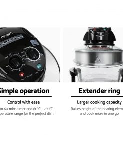 Devanti Electric Convection Oven Air Fryer- Black