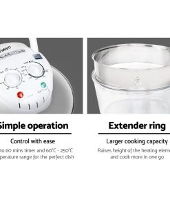 Devanti 17L Electric Convection Oven Air Fryer- White