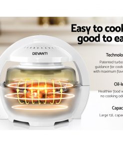 Devanti 13L Air Fryer Oven Cooker - White