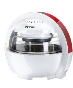Devanti 13L Air Fryer Oven Cooker - White & Red