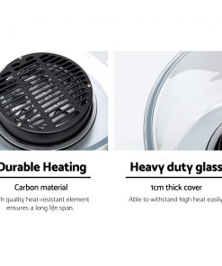 Devanti 13L Air Fryer Oven Cooker - White & Red