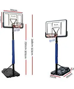 Everfit 3.05M Portable Basketball Stand System Height Adjustable Blue