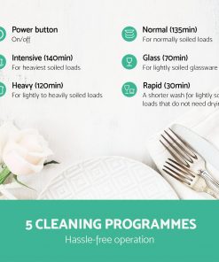 Devanti Electric Benchtop Freestanding Dishwasher