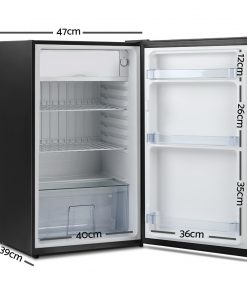 Devanti 95L Portable Mini Bar Fridge - Black