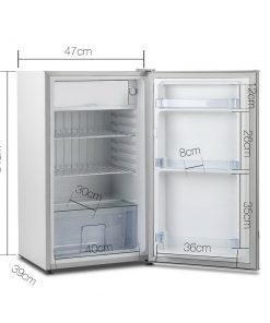 Devanti  95L Portable Bar Fridge - Silver