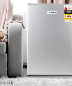 Devanti 95L Portable Bar Fridge - Silver