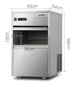DEVANTI Commercial Ice Cube Maker Stainless Steel 50KG/Day