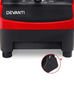 Devanti Commercial Food Processor Blender - Red