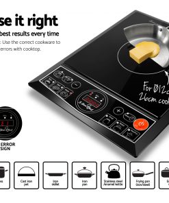 5 Star Chef Portable Single Ceramic Electric Induction Cook Top - Black
