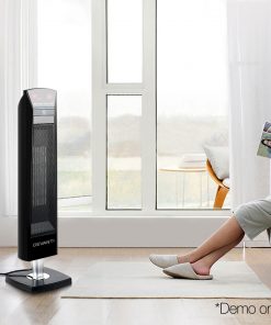 Devanti 2000W Portable Electric Ceramic Tower Heater - Black