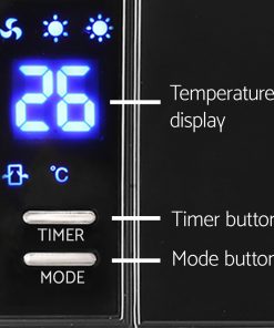 Devanti 2000W Wall Mounted Panel Heater - Black