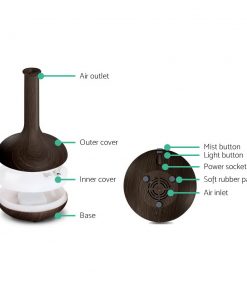 Devanti 160ml 4 in 1 Aroma Diffuser - Dark Wood