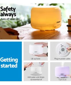 Devanti 500ml 4 in 1 Aroma Diffuser - White