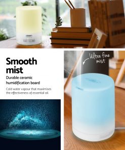 DEVANTi Aroma Diffuser Air Humidifier Night Light White 300ml